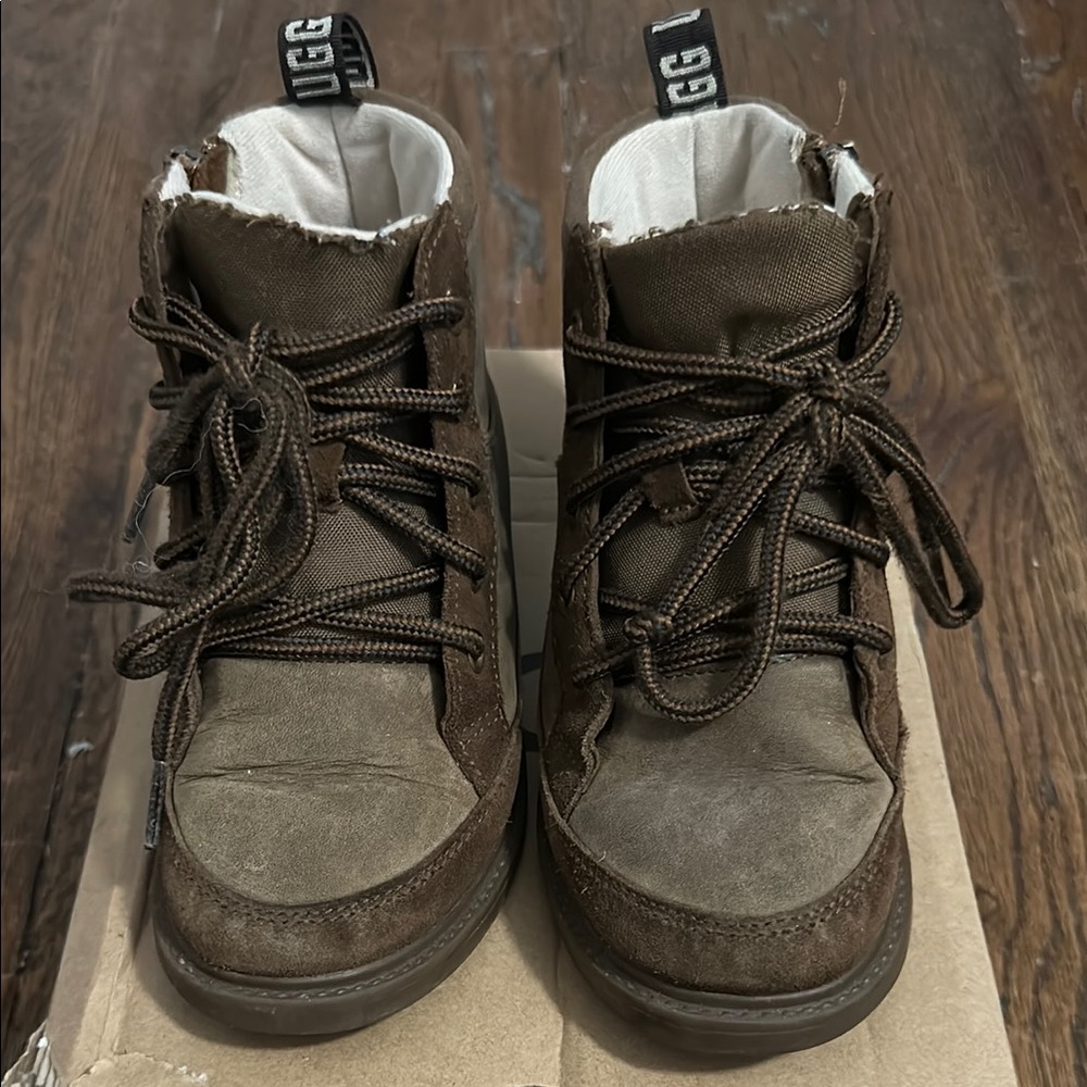 UGG Kids Brown Lace-Up Boots